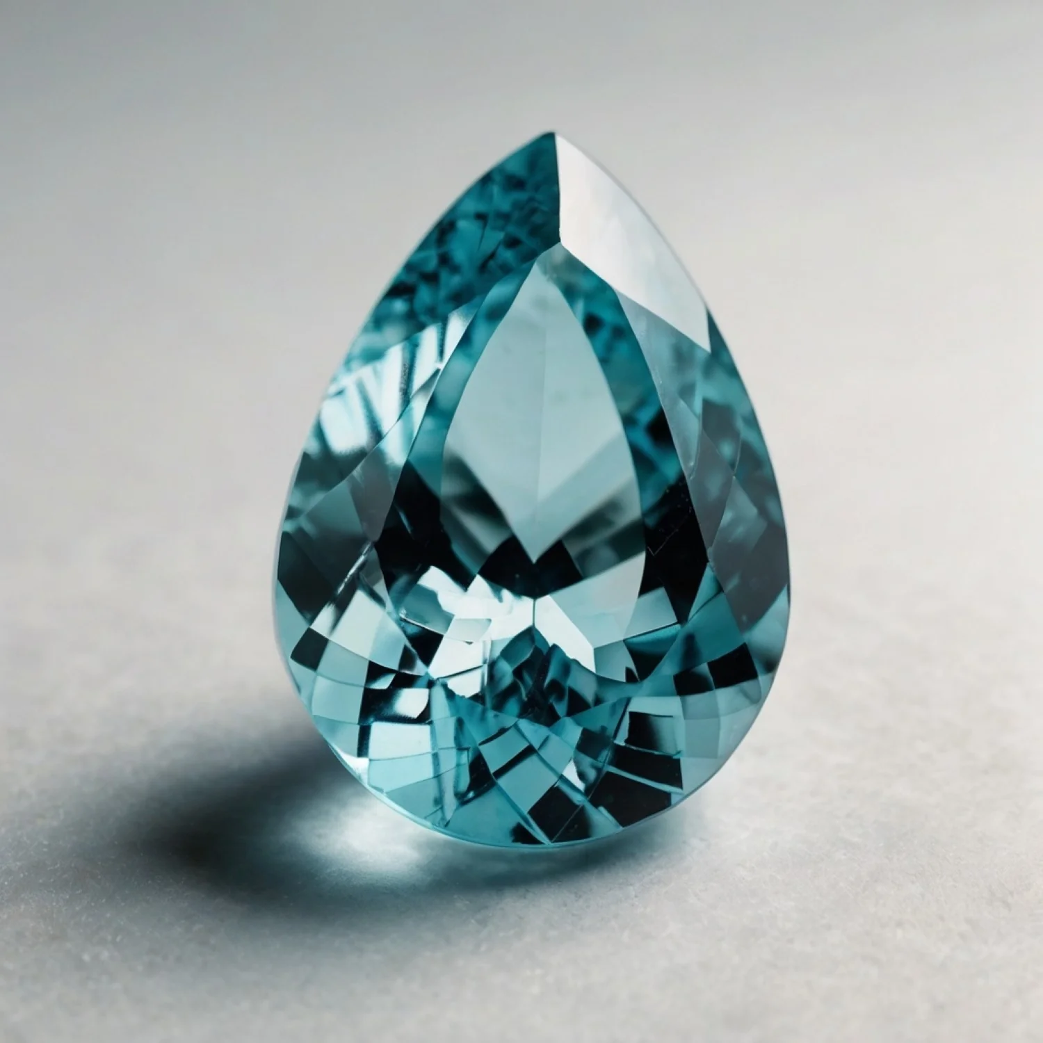 Aquamarine 1PC Small 6x8 MM Pear Faceted Blue Brilliant Semi Precious Loose Gemstones - Image 2