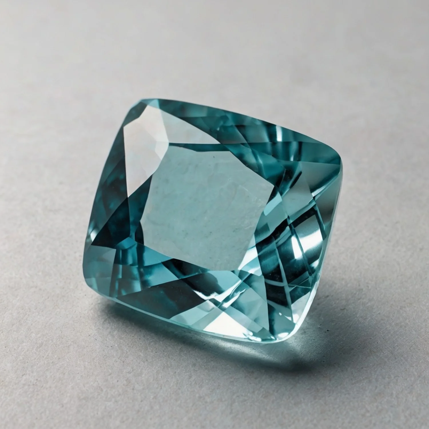 Aquamarine 1PC Small 7x7 MM Cushion Faceted Blue Splendid Semi Precious Gems