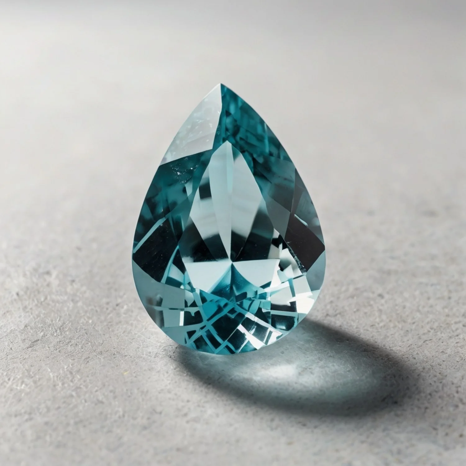 Aquamarine 1PC Tiny 4x6 MM Pear Faceted Blue Pure Semi Precious Loose Gems - Image 2