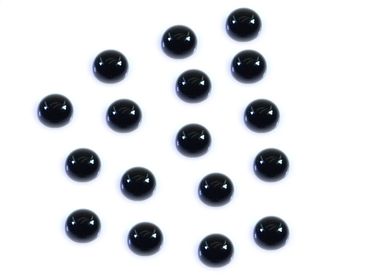 Black Onyx 10PC Tiny 5x5 MM Round Cabochon Black Genuine semi Precious Loose Gems - Image 3