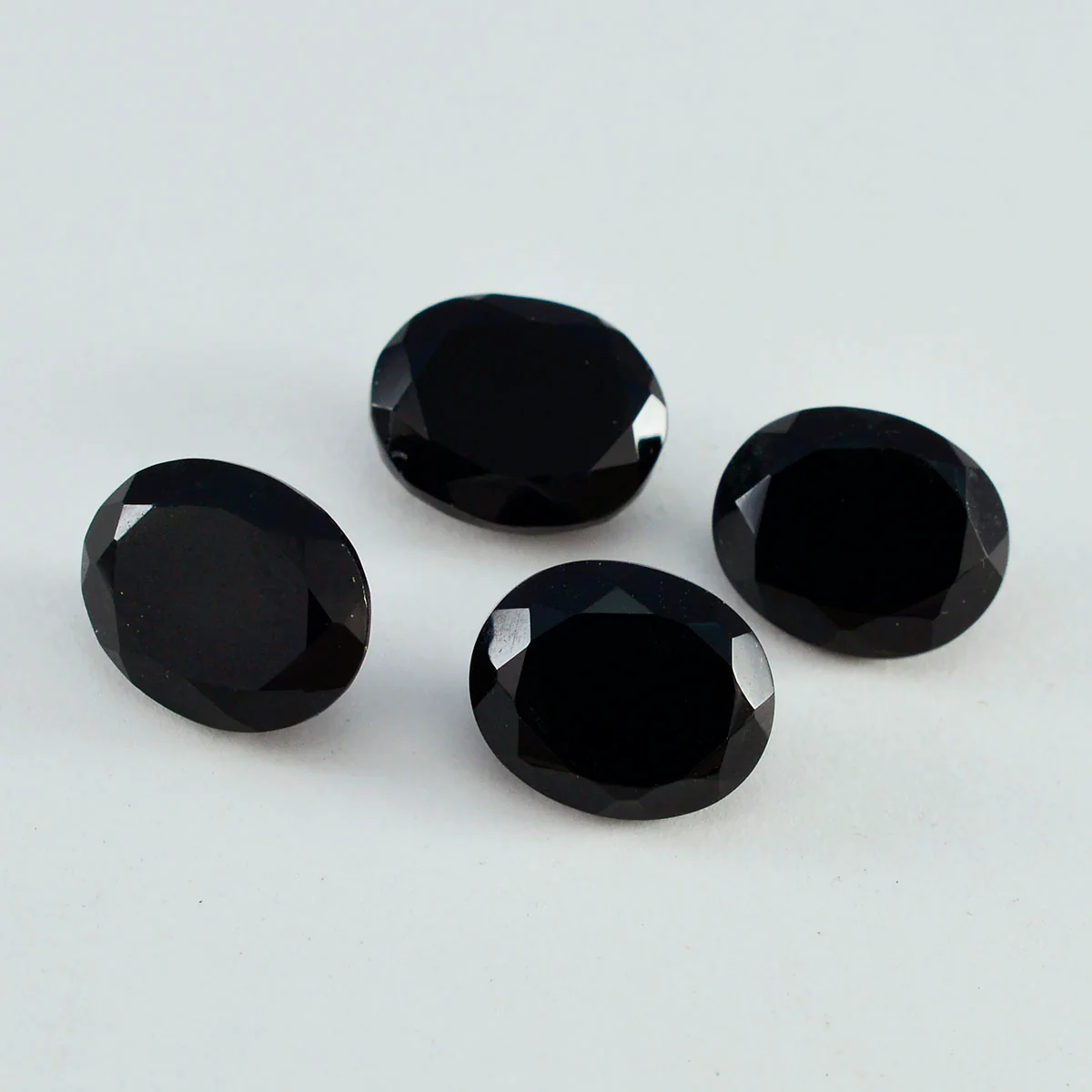 Black Onyx 1PC Chunky 13x18 MM Oval Faceted Black Sparkling Semi Precious Loose Gemstone - Image 2