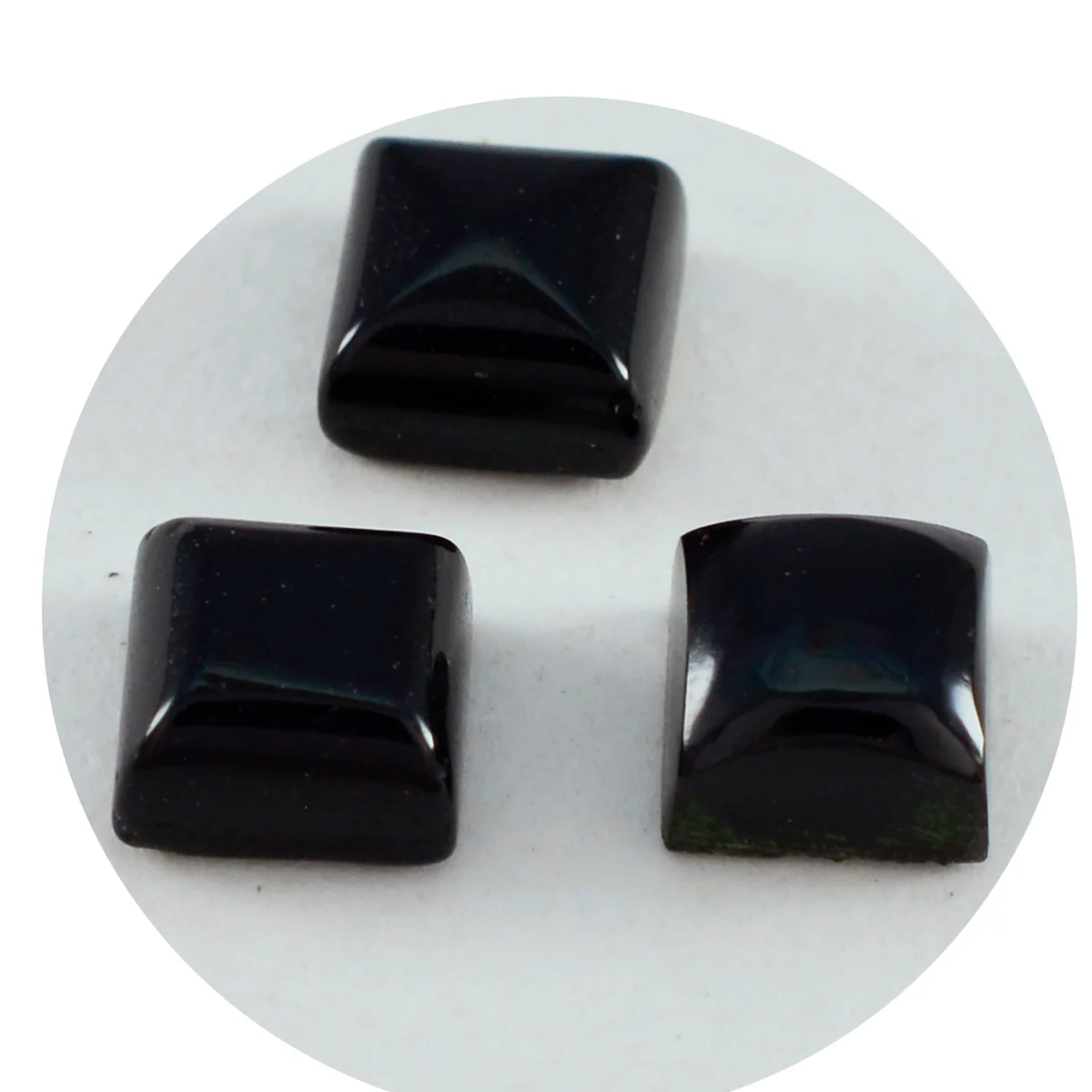 Black Onyx 1PC Large 10x10 MM Square Cabochon Black Genuine semi Precious Precious Gemstone - Image 2