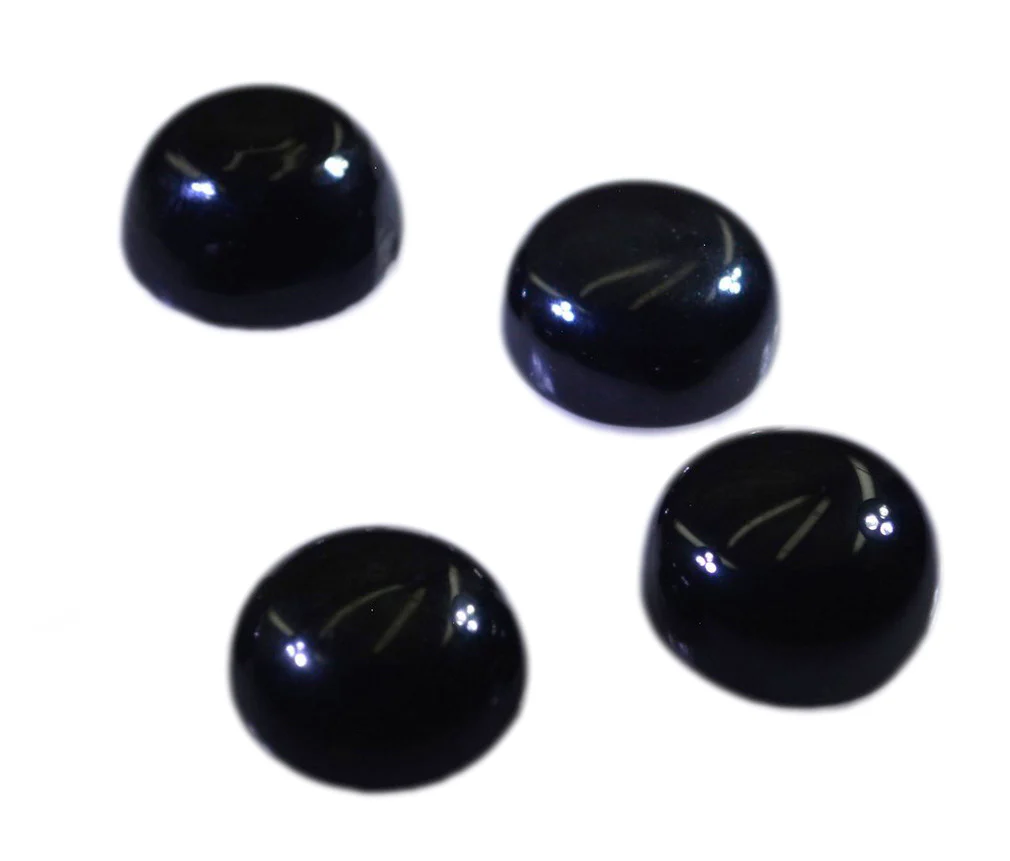 Black Onyx 1PC Large 11x11 MM Round Cabochon Black Polished semi Precious Loose Gems - Image 3