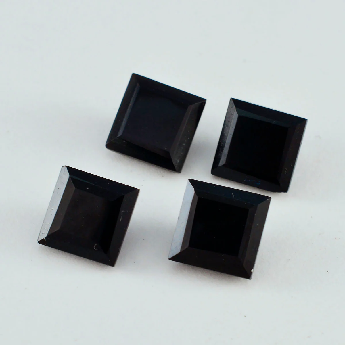 Black Onyx 1PC Large 11x11 MM Square Faceted Black Fine Semi Precious Loose Gemstone