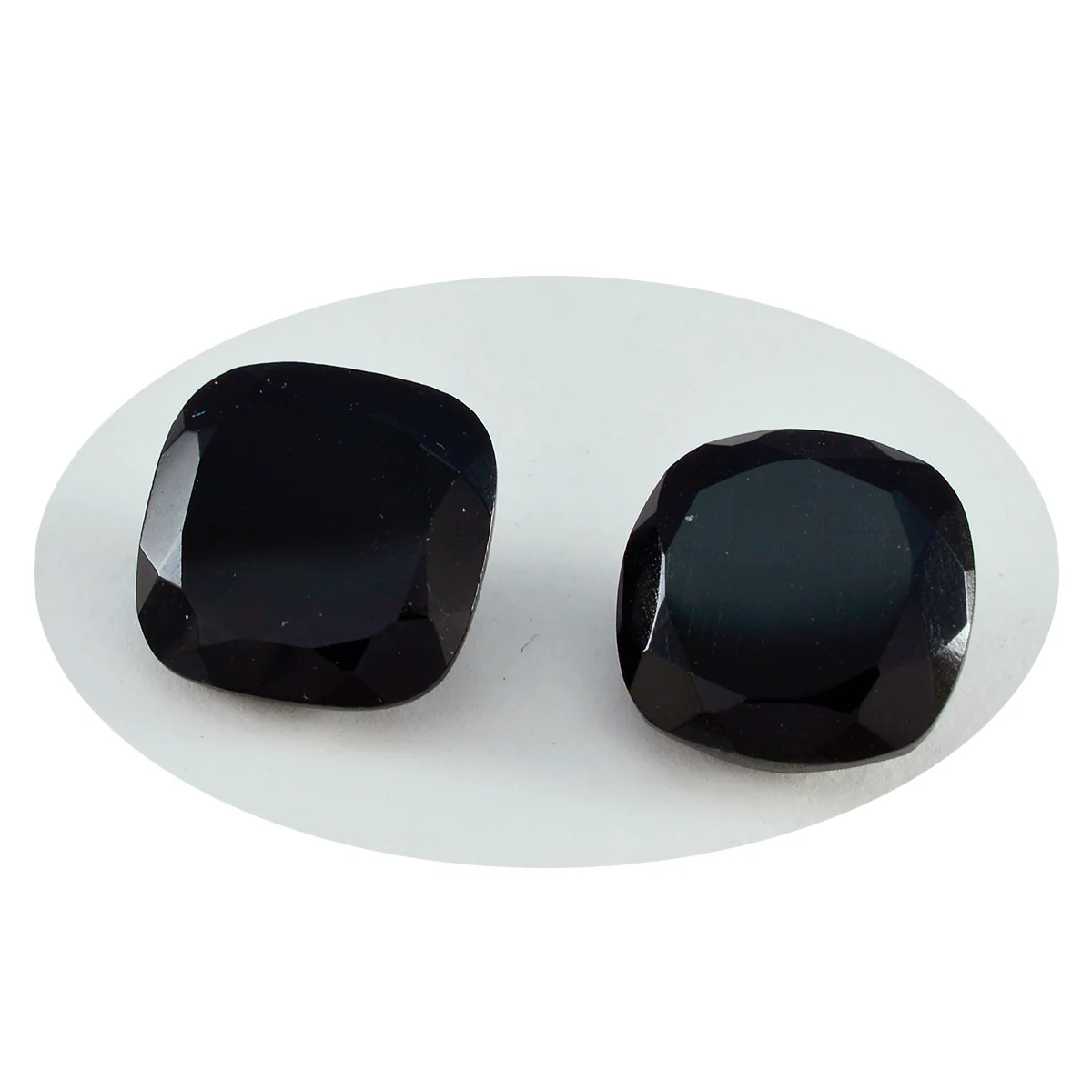Black Onyx 1PC Large 12x12 MM Cushion Faceted Black High-Quality Semi Precious Loose Gemstones - Image 3