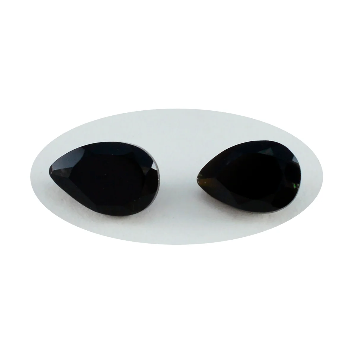 Black Onyx 1PC Medium 7x10 MM Pear Faceted Black Luster Semi Precious Loose Gems