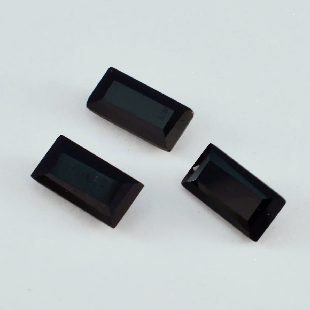 Black Onyx 1PC Medium 7x14 MM Baguette Faceted Black Luster Semi Precious Loose Gems - Image 2