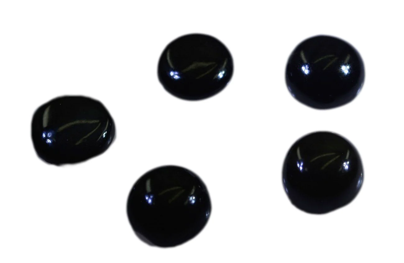 Black Onyx 1PC Medium 9x9 MM Round Cabochon Black Brilliant semi Precious Precious Gemstone - Image 3
