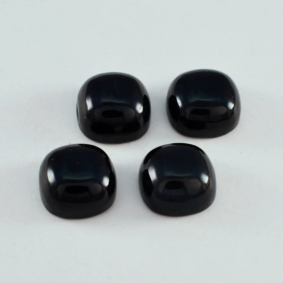 Black Onyx 1PC Small 7x7 MM Cushion Cabochon Black Polished semi Precious Loose Gemstones - Image 3