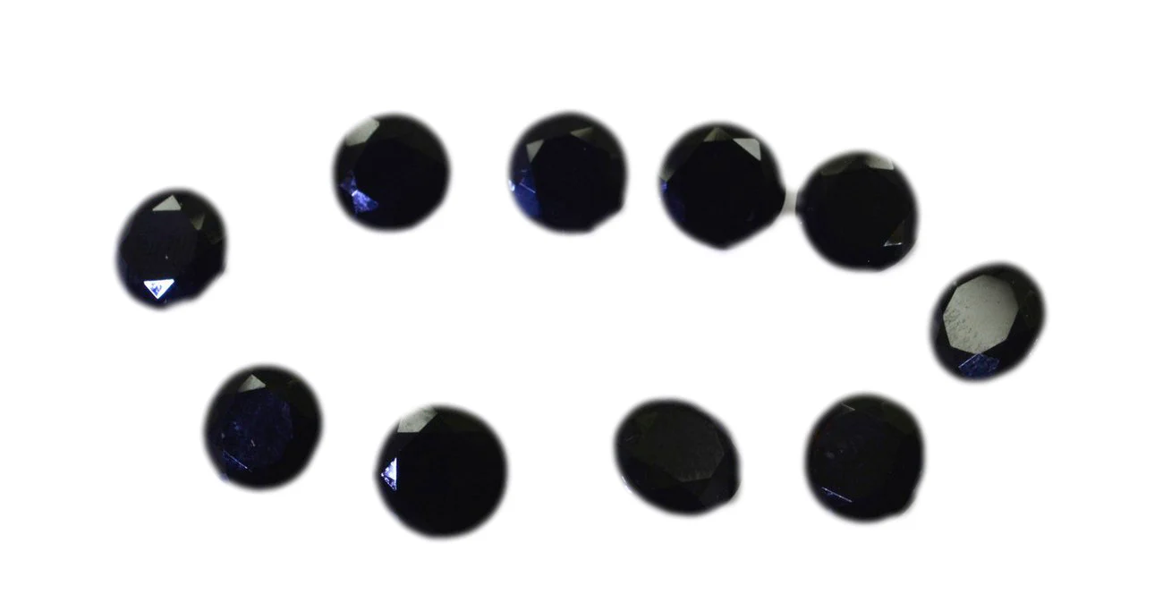 Black Onyx 1PC Small 8x8 MM Round Faceted Black Luster Semi Precious Loose Gemstones - Image 3