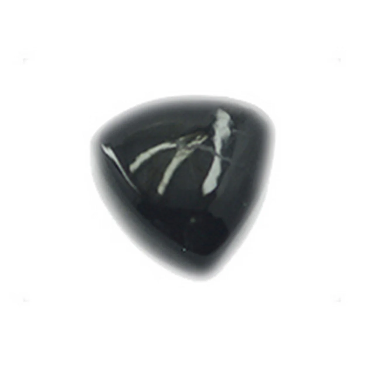 Black Onyx 1PC Small 8x8 MM Triangle Cabochon Black Fiery semi Precious Loose Gemstone - Image 3