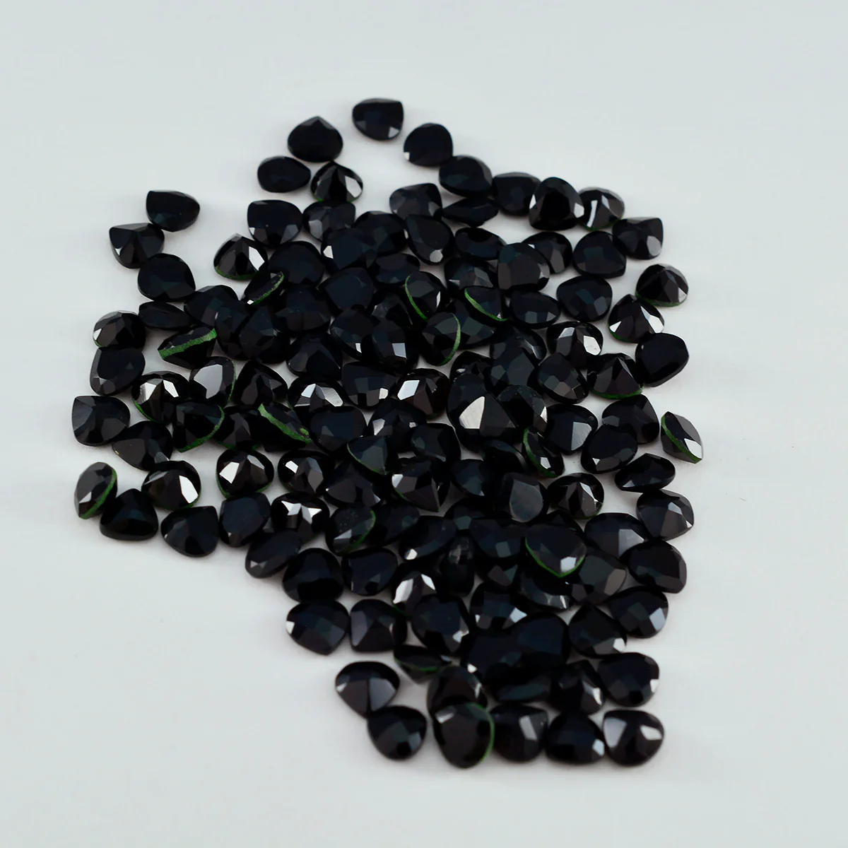Black Onyx 1PC Tiny 6x6 MM Heart Faceted Black Polished Semi Precious Loose Gems - Image 3