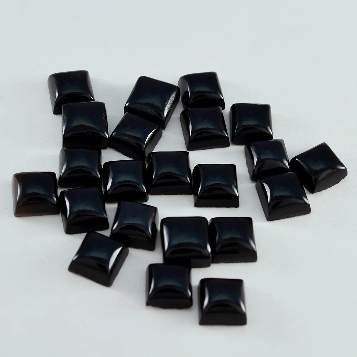 Black Onyx 1PC Tiny 6x6 MM Square Cabochon Black Shine semi Precious Loose Gems - Image 3