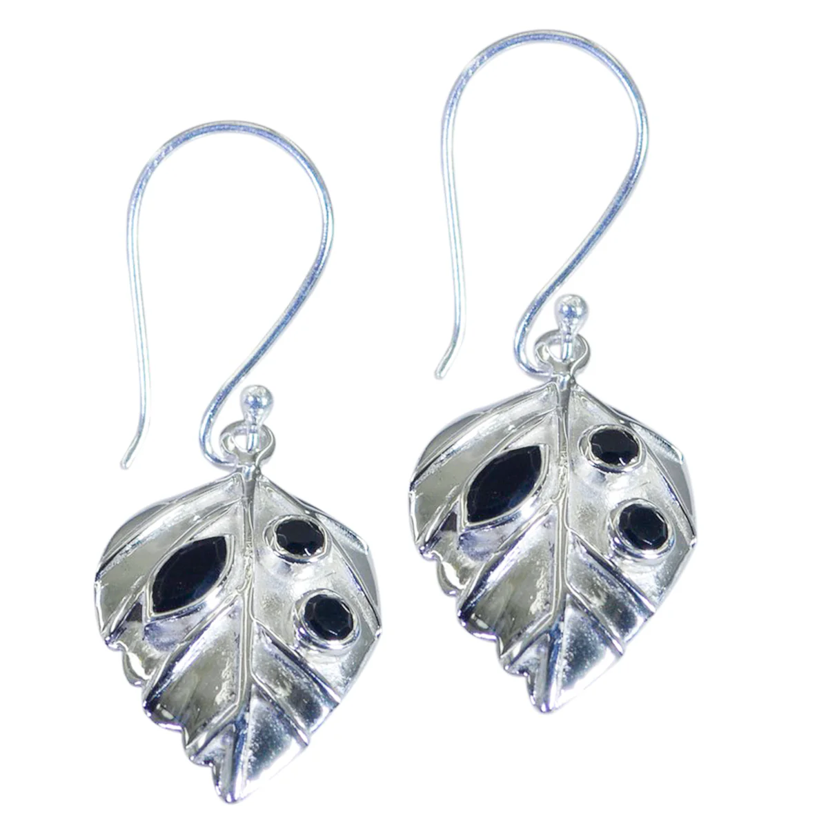 Black Onyx Egyptian Chen multiple Dangle Black 925 Sterling Silver Earring - Image 2