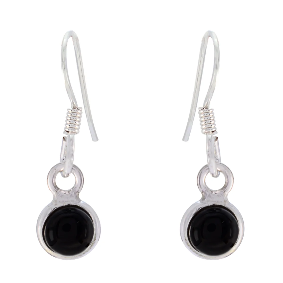 Black Onyx Japanese Aaliyah multiple Dangle Black Sterling Silver Earring