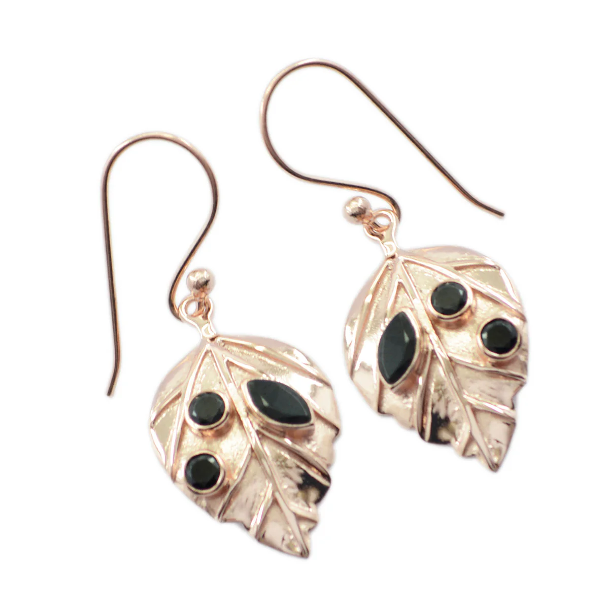 Black Onyx Moroccan Ida multiple Dangle Black 925 Silver Earring - Image 3