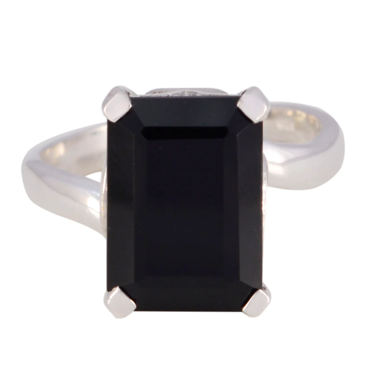 Black Onyx Solitaire African 925 Sterling Silver Black Gems Mid-weight Feminine Ring Jewelry - Image 2