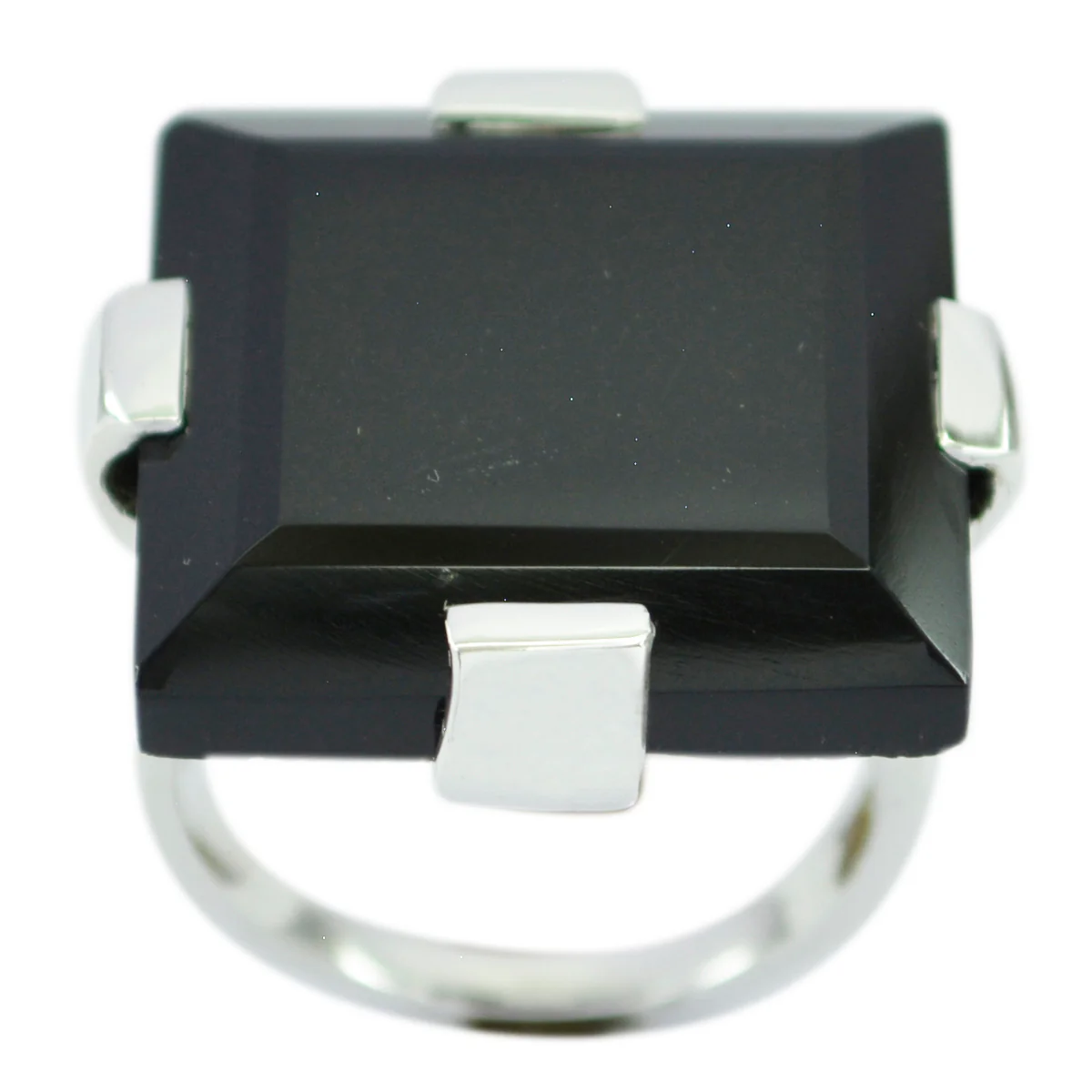 Black Onyx Solitaire Spanish 925 Sterling Silver Black Gemstone Chunky Artisan Ring Jewellery
