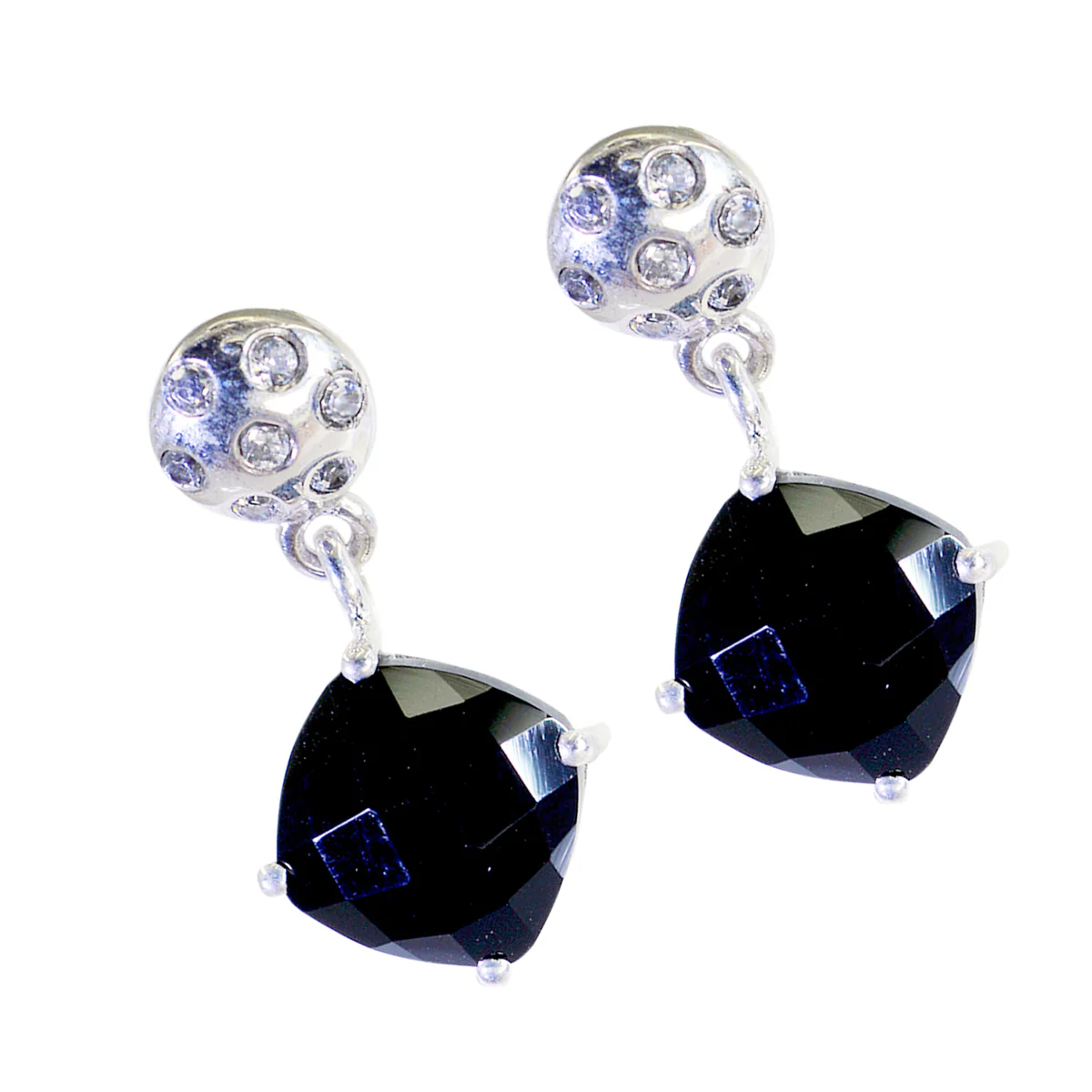 Black Onyx Spanish Hannah multiple Stud Black Sterling Silver Earring - Image 2