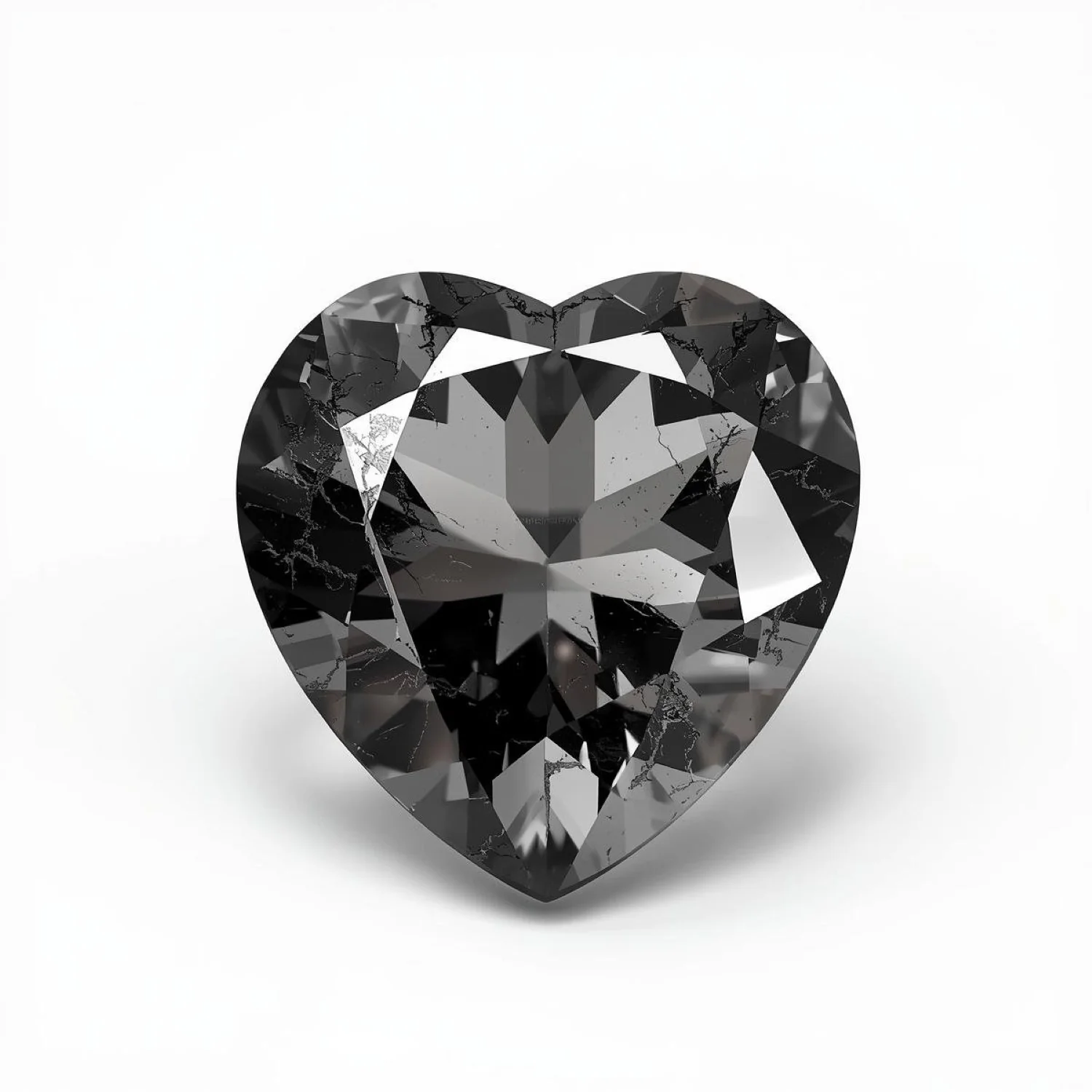 Black Rutile 1PC Medium 9x9 MM Heart Faceted Black Lustrous Semi Precious Loose Gemstone - Image 2
