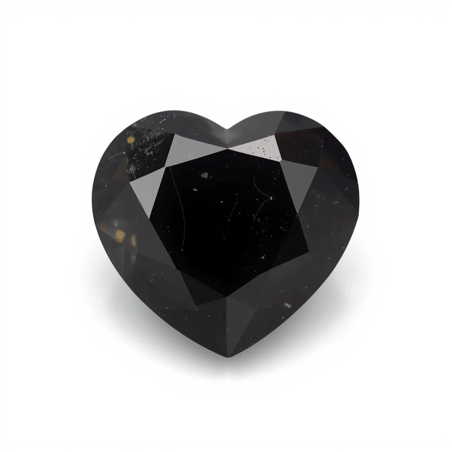 Black Spinel 1PC Chunky 15x15 MM Heart Faceted Black Superior Semi Precious Loose Gemstone - Image 2