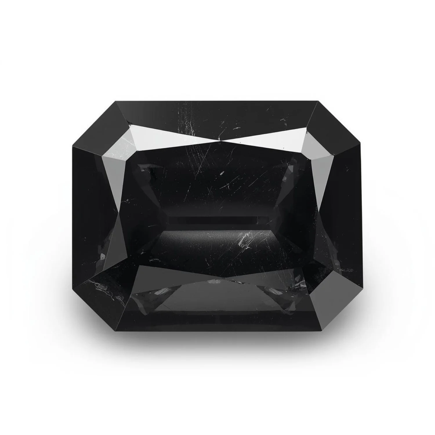 Black Spinel 1PC Large 10x14 MM Emerald Faceted Black Fine Semi Precious Loose Gemstone - Image 2