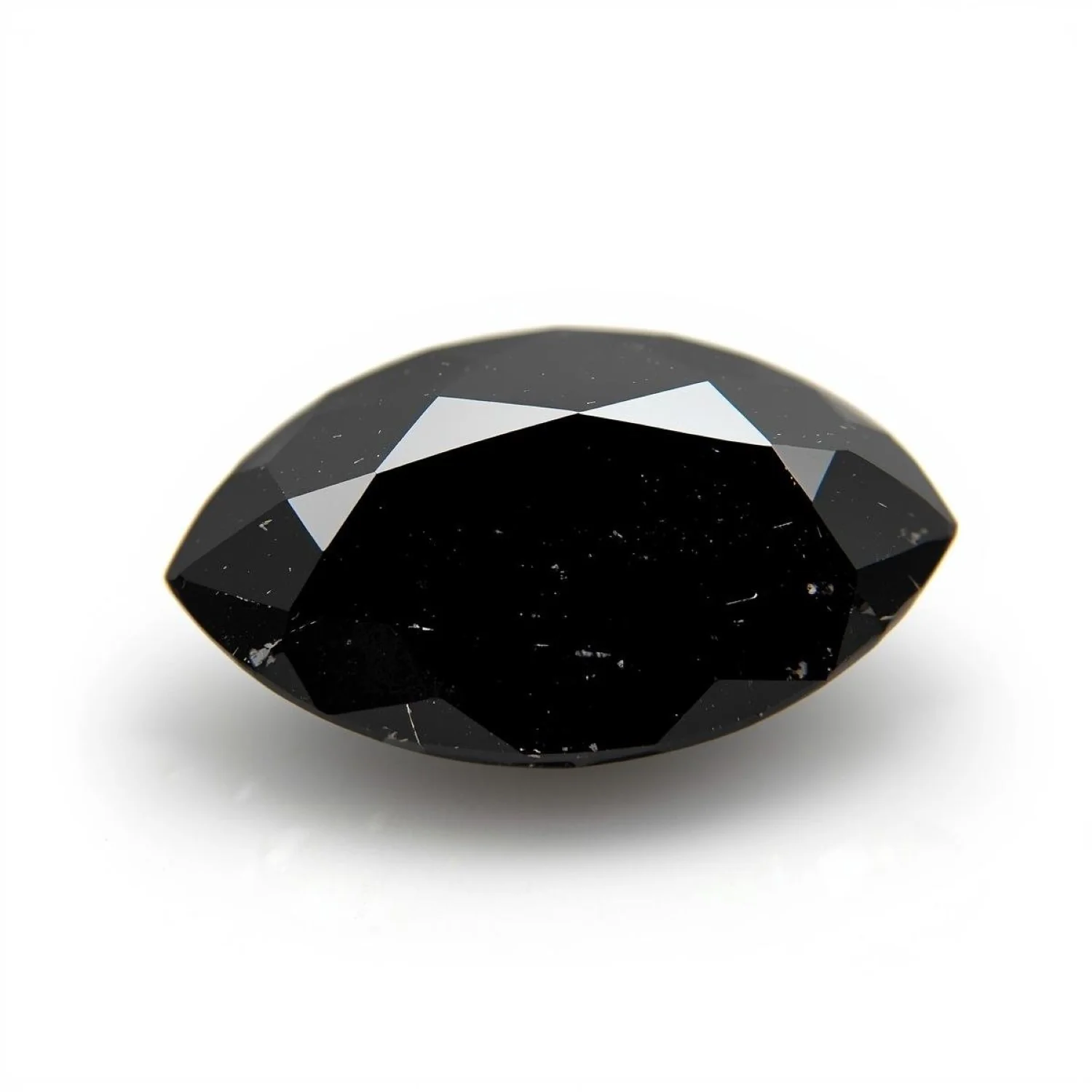 Black Spinel 1PC Large 8x16 MM Marquise Faceted Black Splendid Semi Precious Loose Gemstone - Image 2