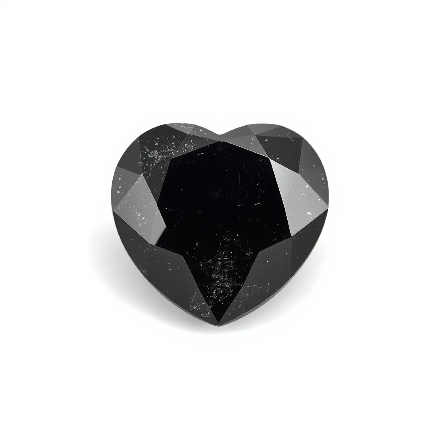 Black Spinel 1PC Medium 9x9 MM Heart Faceted Black Lustrous Semi Precious Gems - Image 2