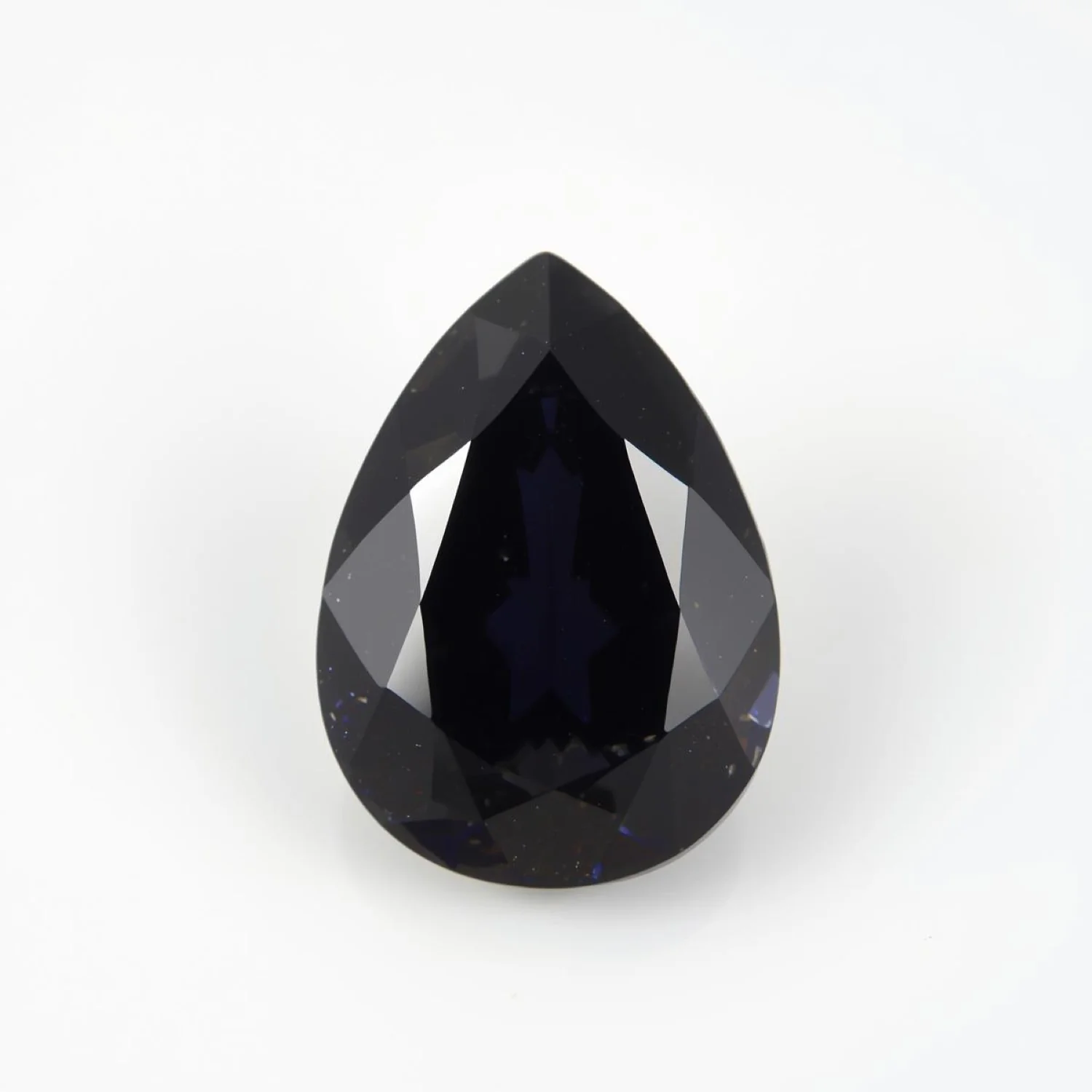 Black Spinel 1PC Small 6x9 MM Pear Faceted Black Luster Semi Precious Loose Gems