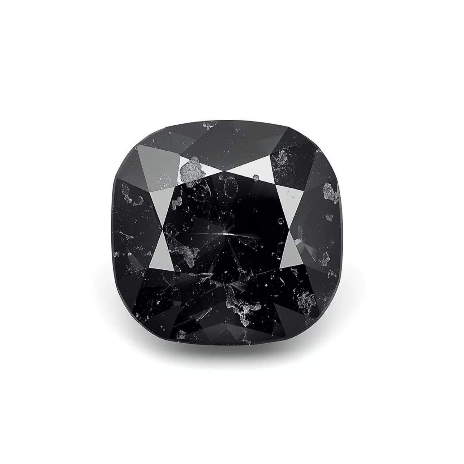 Black Spinel 1PC Small 7x7 MM Cushion Faceted Black Splendid Semi Precious Loose Gemstone - Image 2