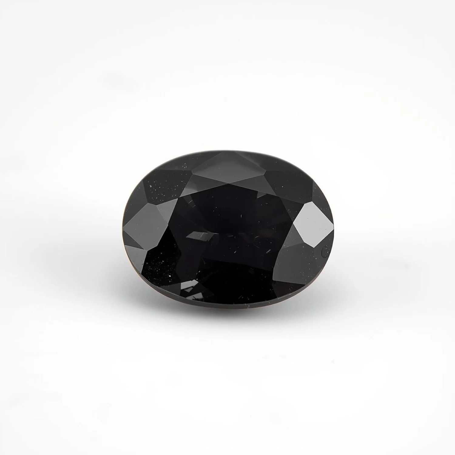 Black Spinel 1PC Tiny 4x6 MM Oval Faceted Black Lustrous Semi Precious Gems - Image 2