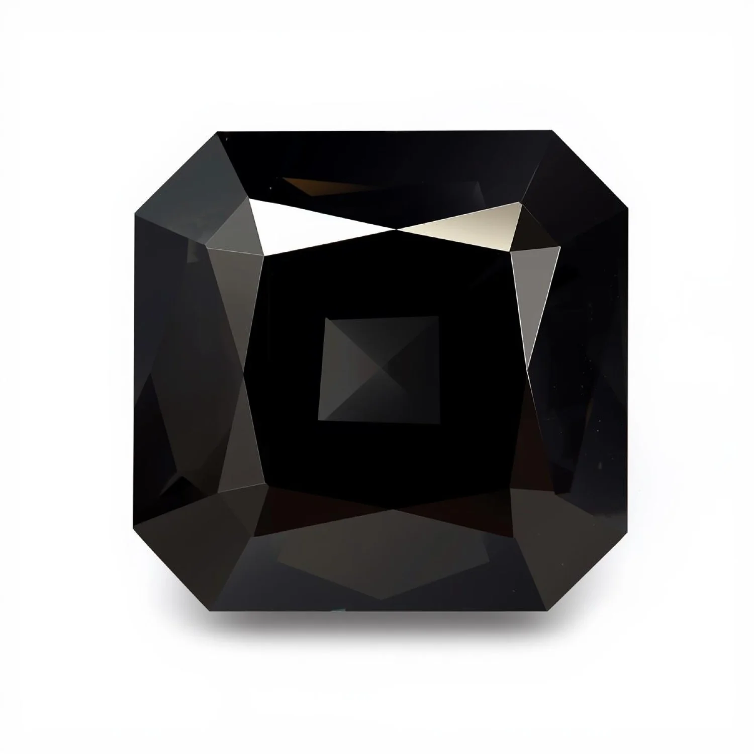 Black Spinel 1PC Tiny 5x5 MM Square Faceted Black Sparkling Semi Precious Gems - Image 2