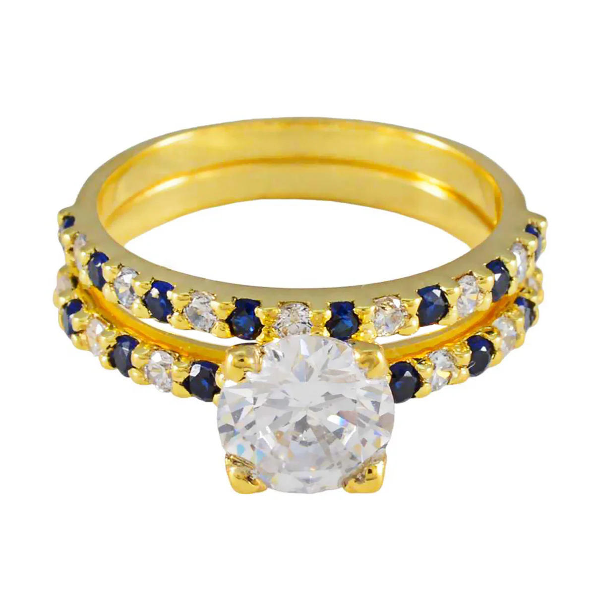 Blue Sapphire CZ Halo American 92.5 Silver Blue Gems Whisper-thin Heart Ring Jewellery