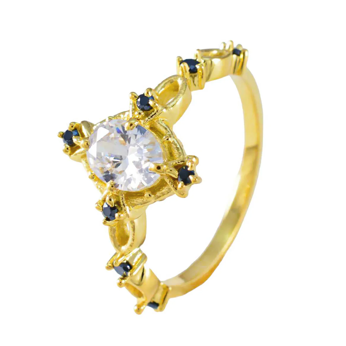 Blue Sapphire CZ Halo Korean 925 Sterling Silver Blue Gemstones Whisper-thin propsel Ring Jewelry - Image 2