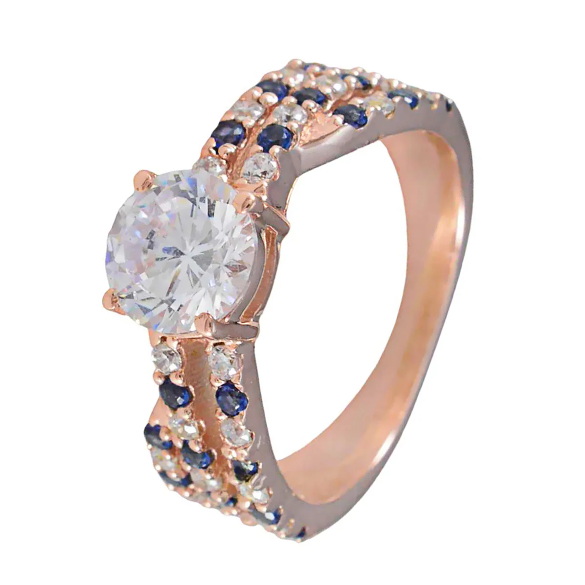 Blue Sapphire CZ Halo Latin American 925 Sterling Silver Blue Gemstone Whisper-thin Engagement Ring Jewellery - Image 2