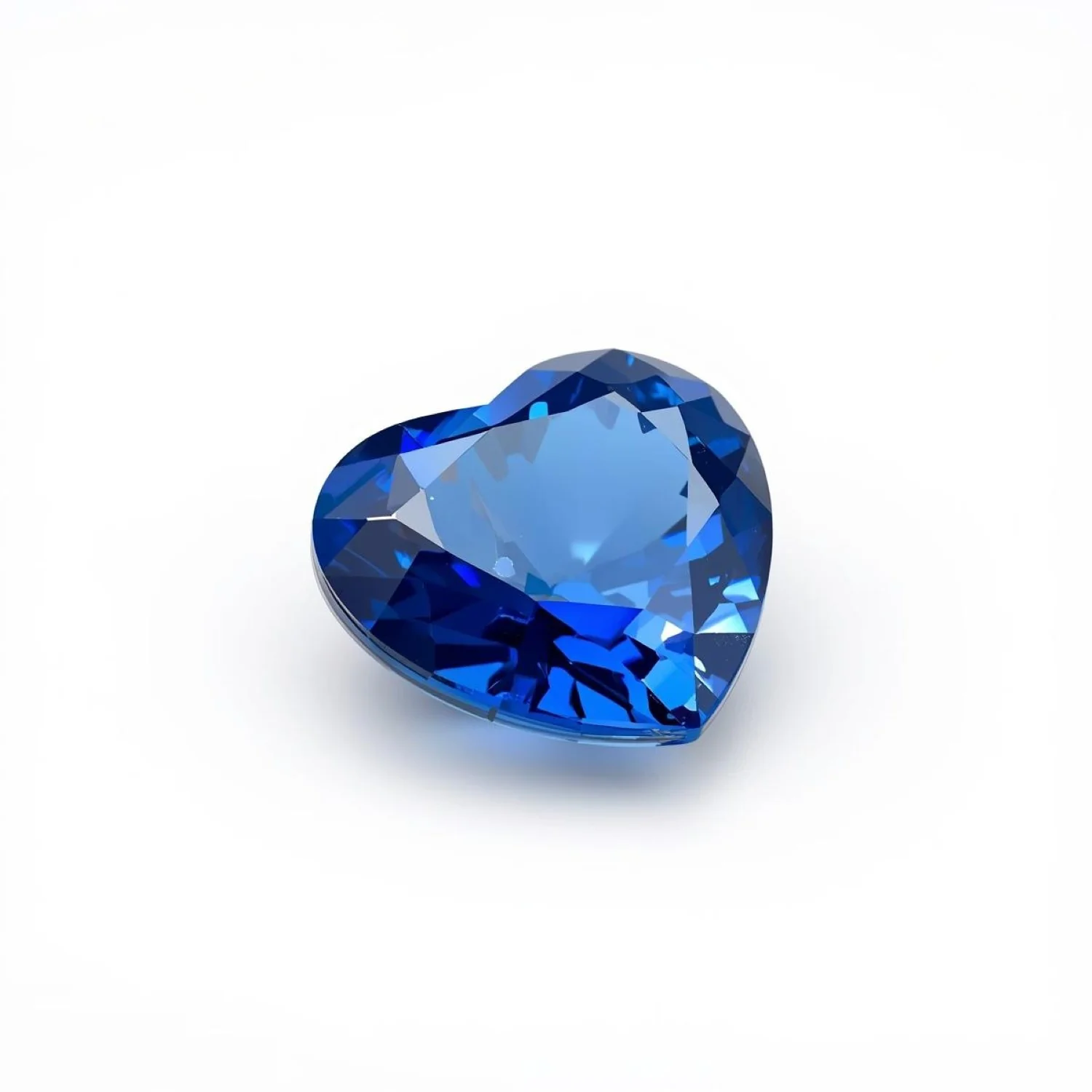 Blue Sapphire (GF) 10PC Tiny 3x3 MM Heart Faceted Blue Fiery Precious Loose Gemstone - Image 2