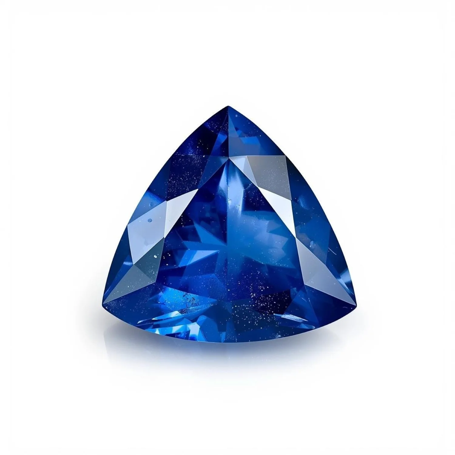 Blue Sapphire (GF) 10PC Tiny 5x5 MM Triangle Faceted Blue Sparkling Precious Gems - Image 2