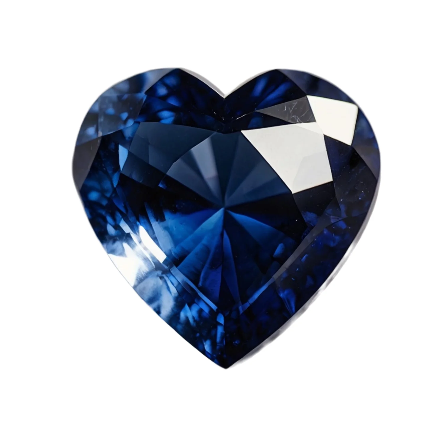 Blue Sapphire (GF) 1PC Chunky 15x15 MM Heart Faceted Blue Superior Precious Loose Gemstone