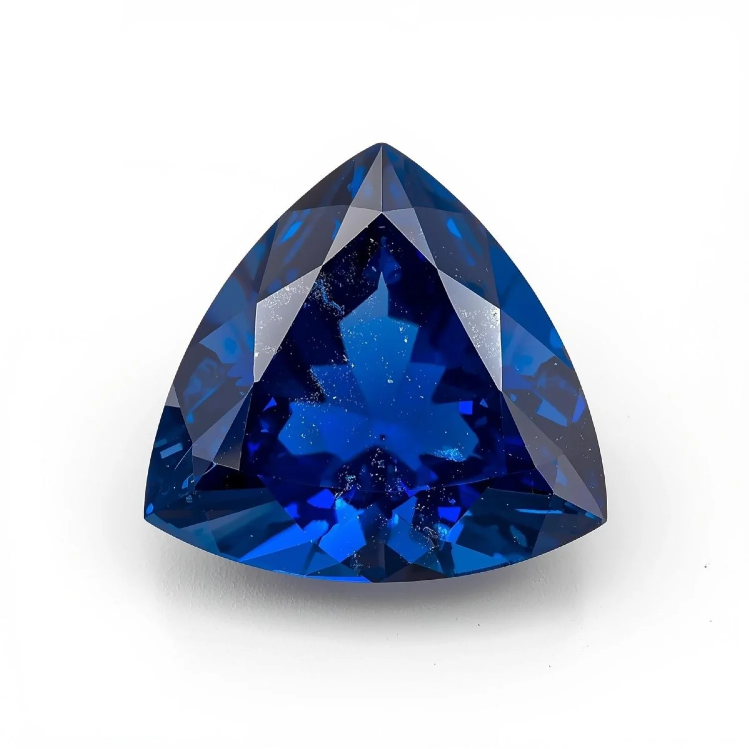 Blue Sapphire (GF) 1PC Chunky 15x15 MM Triangle Faceted Blue Superior Precious Loose Gemstone