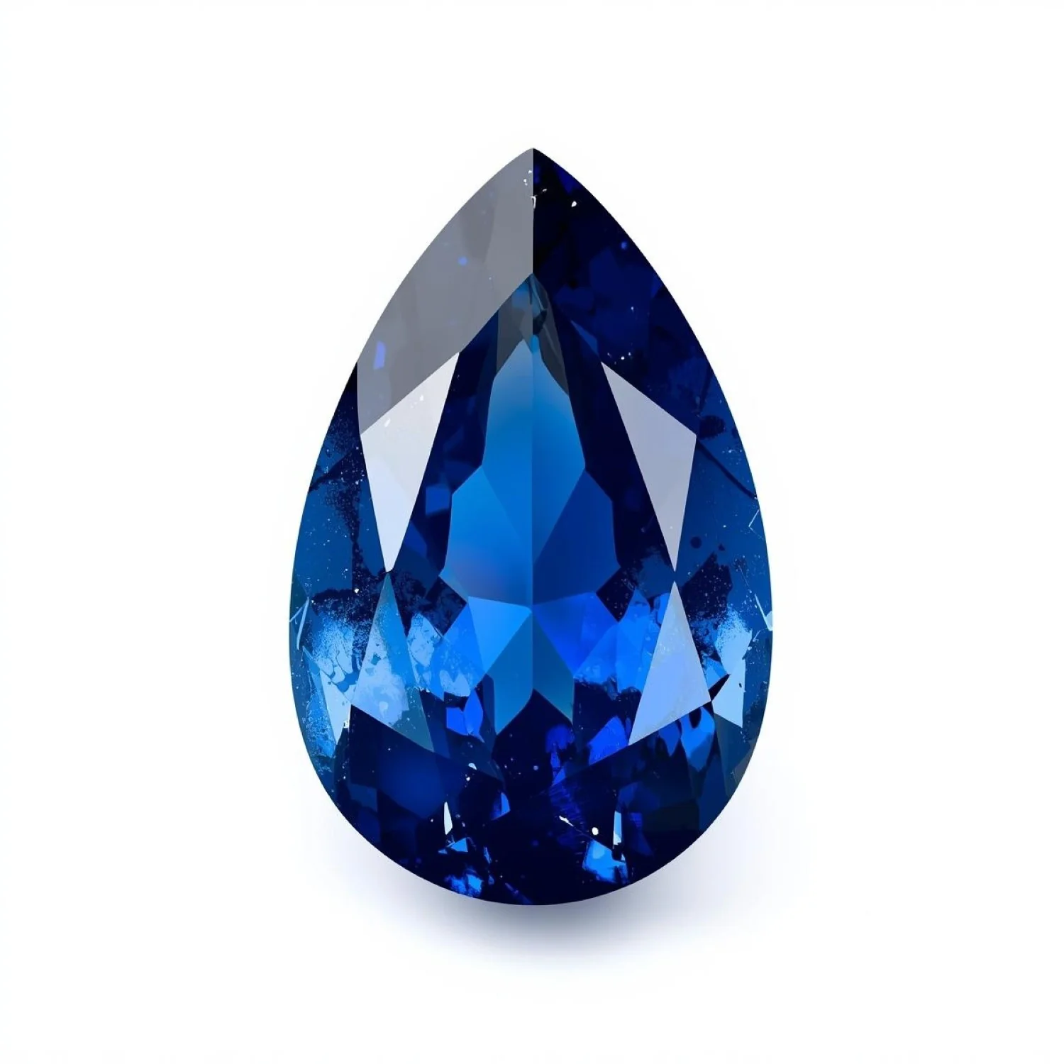 Blue Sapphire (GF) 1PC Chunky 15x20 MM Pear Faceted Blue Polished Precious Loose Gems - Image 2
