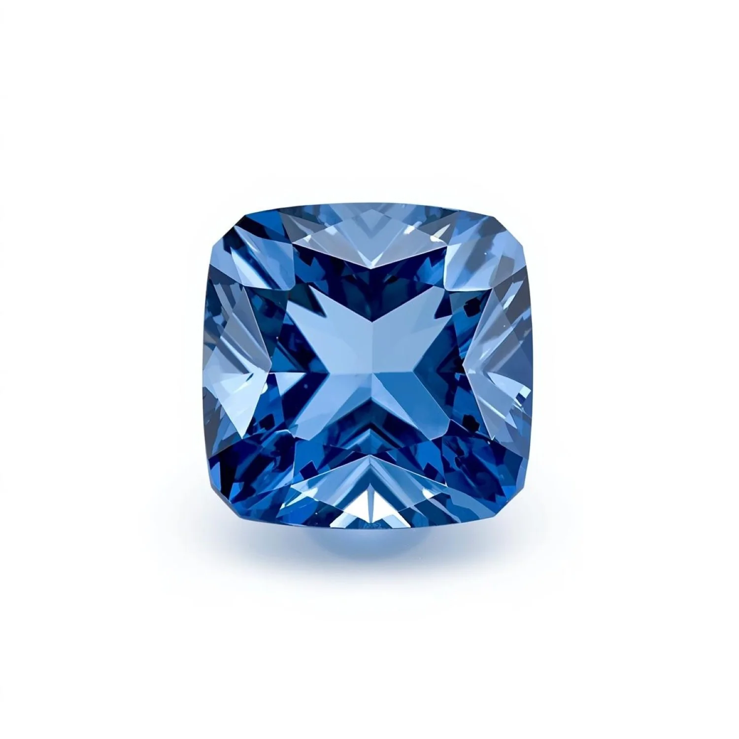 Blue Sapphire (GF) 1PC Large 10x10 MM Cushion Faceted Blue Shine Precious Loose Gems - Image 2