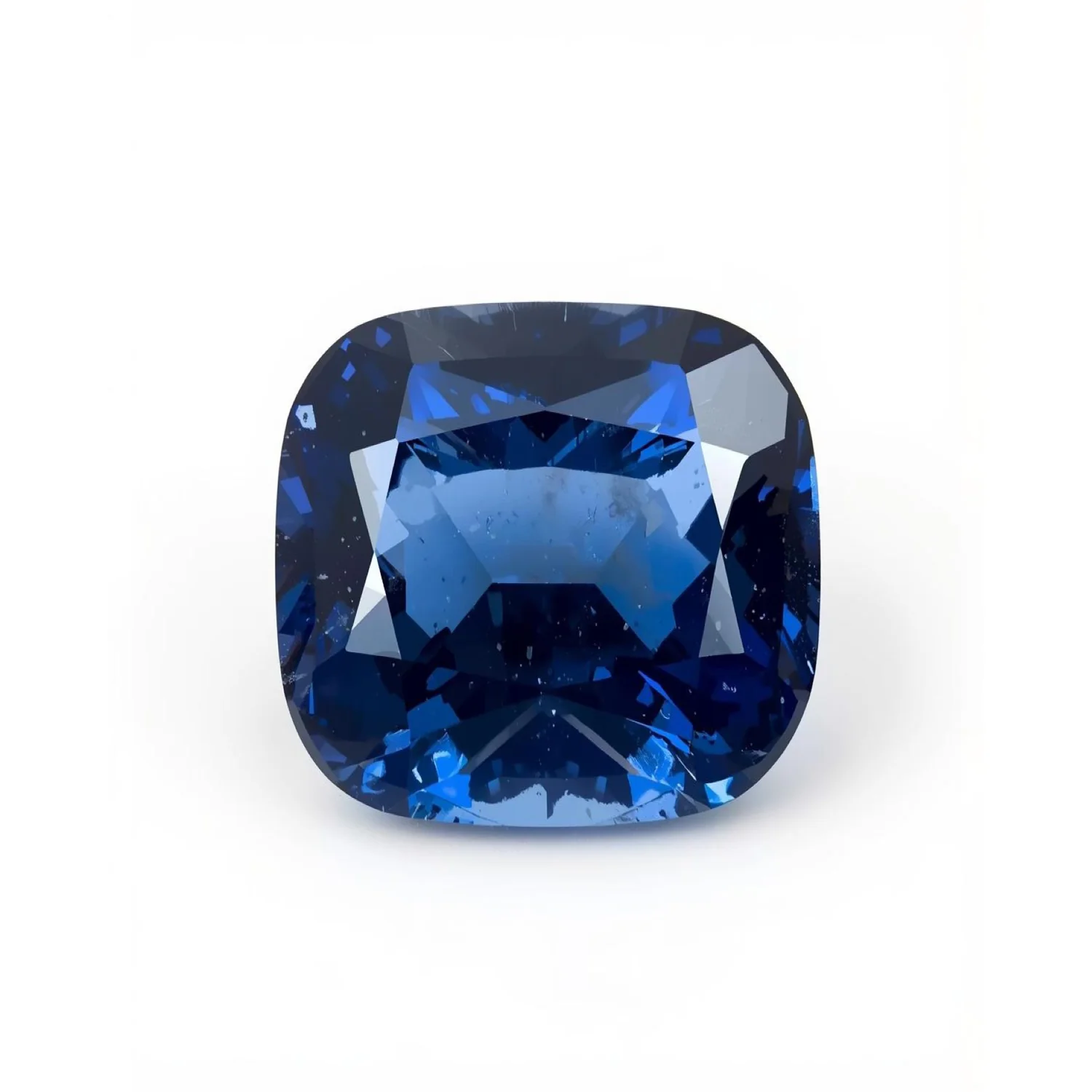 Blue Sapphire (GF) 1PC Large 11x11 MM Cushion Faceted Blue Fine Precious Loose Gemstone - Image 2