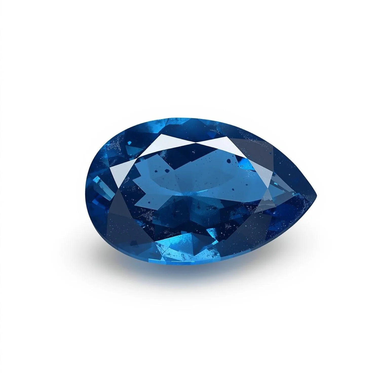 Blue Sapphire (GF) 1PC Large 9x11 MM Pear Faceted Blue Genuine Precious Loose Gemstones