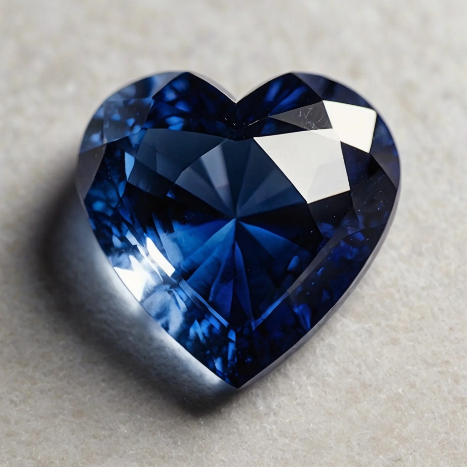 Blue Sapphire (GF) 1PC Medium 9x9 MM Heart Faceted Blue Lustrous Precious Gems - Image 2