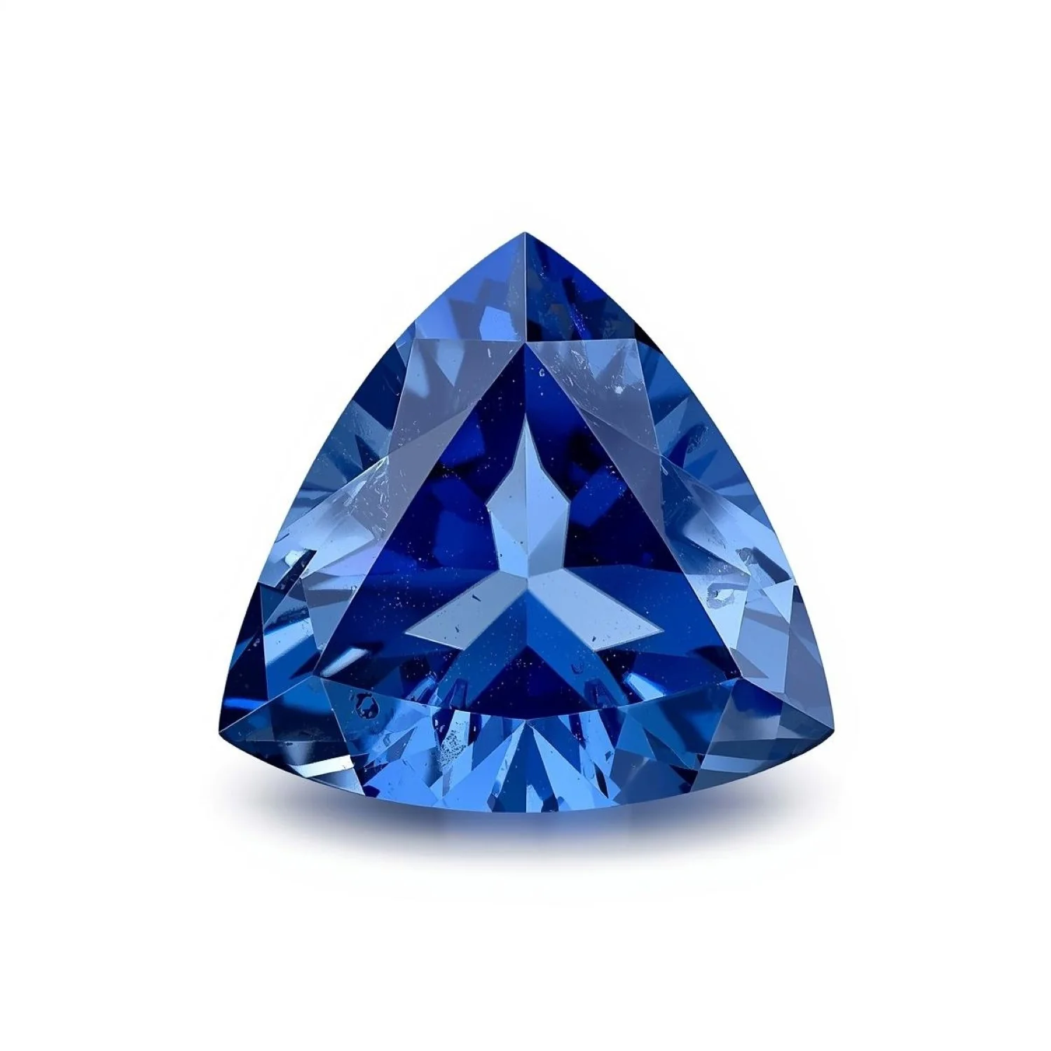 Blue Sapphire (GF) 1PC Medium 9x9 MM Triangle Faceted Blue Lustrous Precious Gems