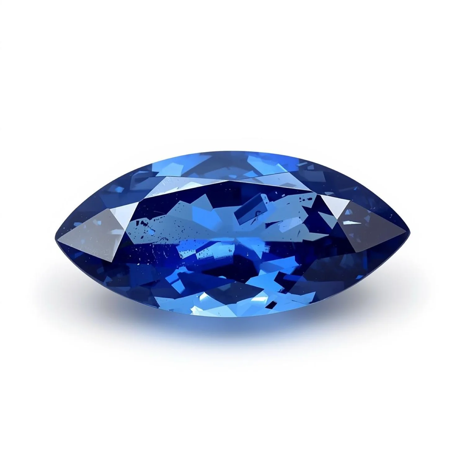 Blue Sapphire (GF) 1PC Small 6x12 MM Marquise Faceted Blue Lustrous Precious Loose Gemstone - Image 2