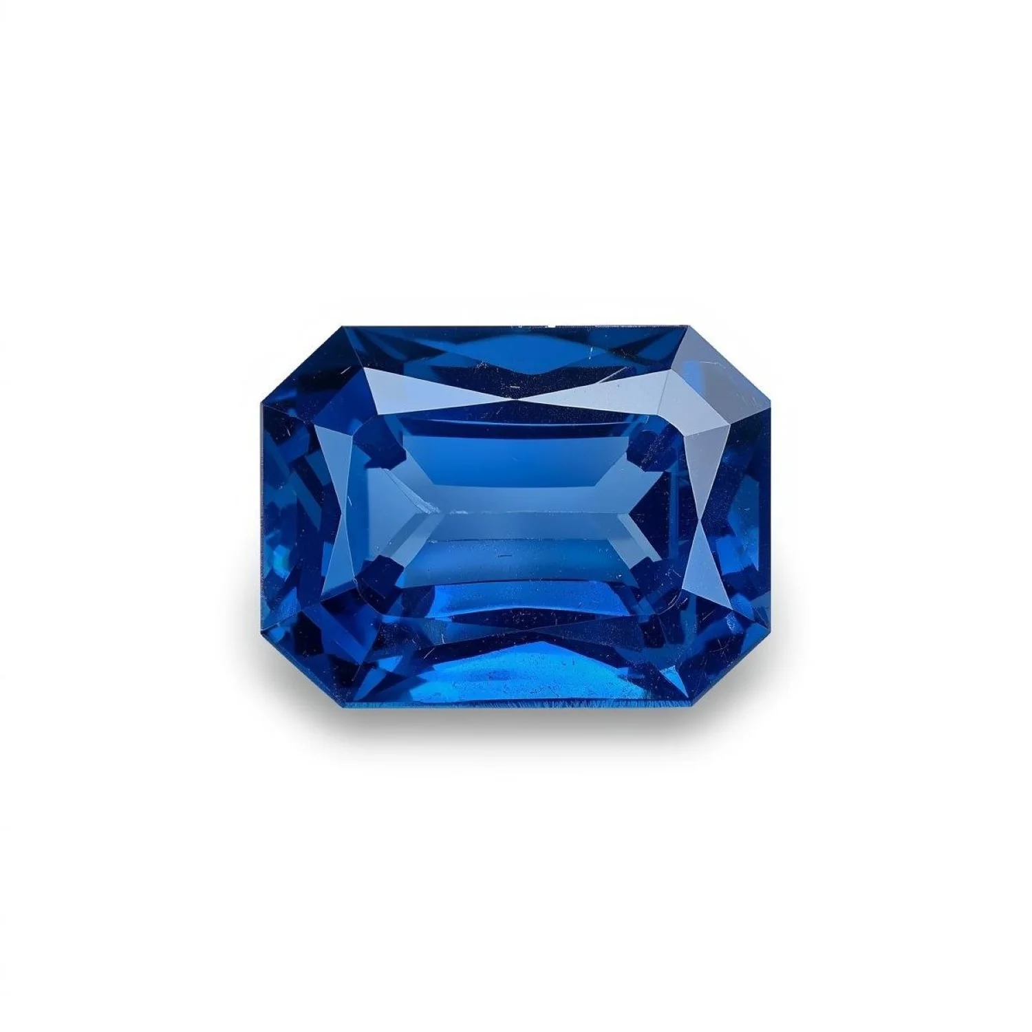 Blue Sapphire (GF) 1PC Small 7x9 MM Emerald Faceted Blue Splendid Precious Loose Gemstone