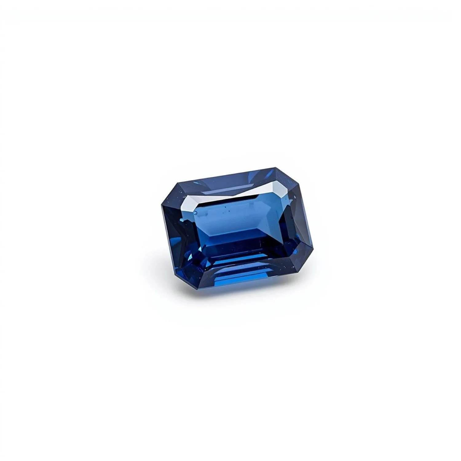 Blue Sapphire (GF) 1PC Small 7x9 MM Emerald Faceted Blue Splendid Precious Loose Gemstone - Image 2