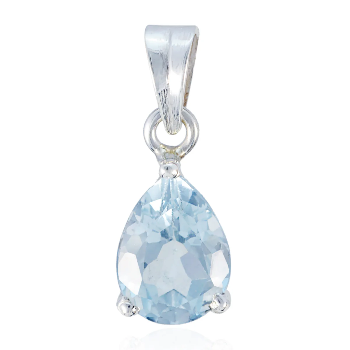 Blue Topaz Delicate Spanish Sterling Silver Solitaire Skylar valentine Blue Pendant Jewellery