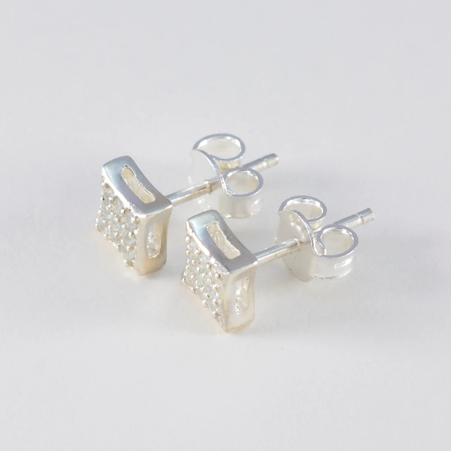 Blue Topaz Egyptian Victoria multiple Stud Blue 925 Sterling Silver Earring - Image 3